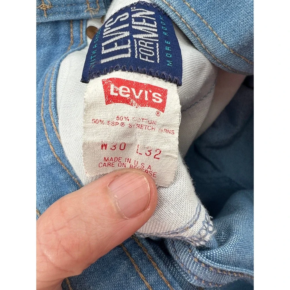 VTG Levis For Men Jeans 30x32 With A Skosh More Room Orange Tab Blue USA